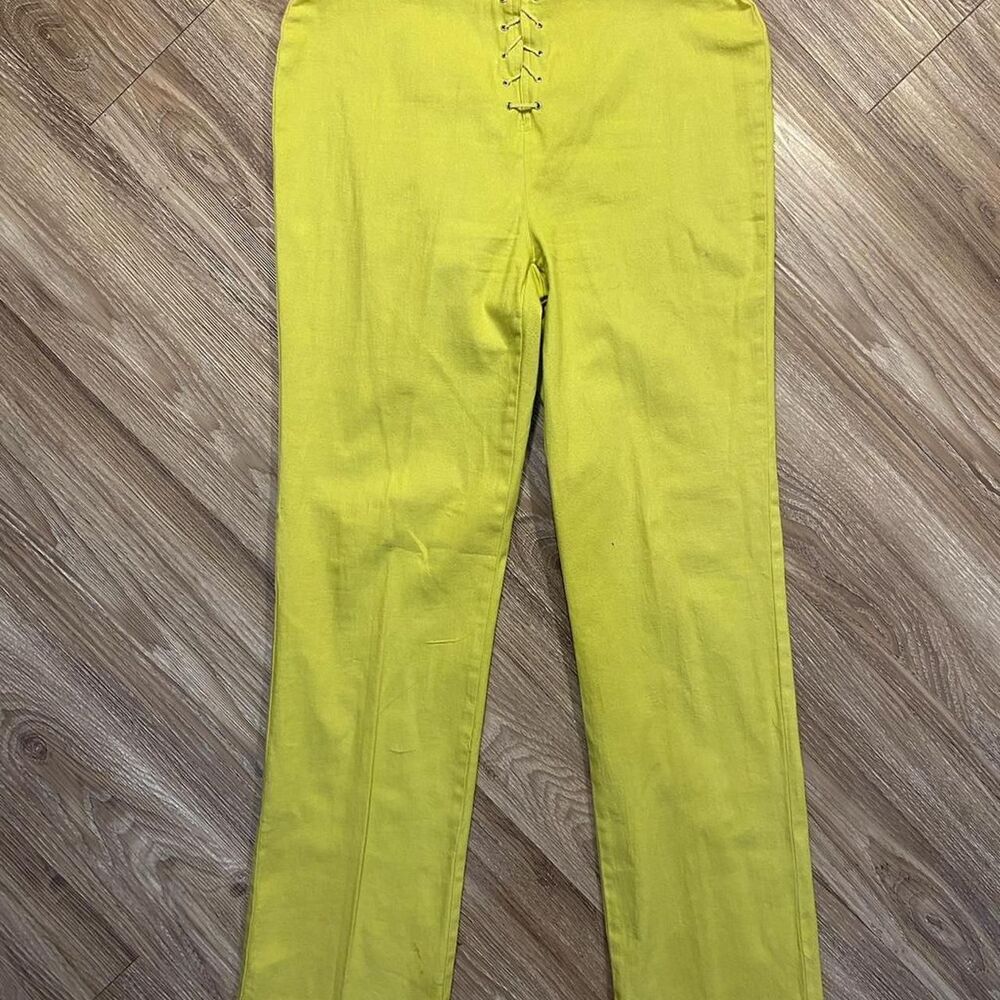 resource green pants with lace up front tie size 10